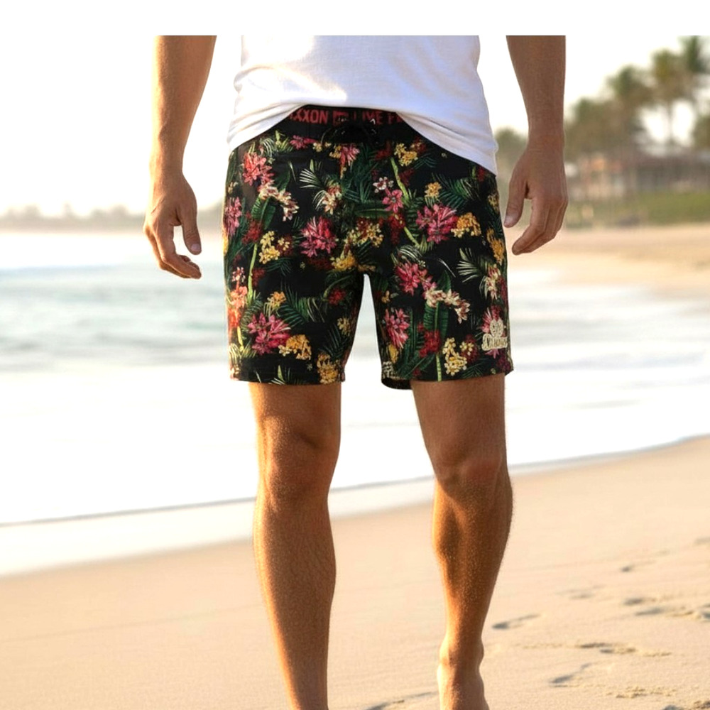 Dixxon Flannel Co. Board Shorts Mens 42 Live Fast Hawaiian Tropical Drawstring